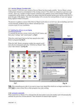 9804/0087  #2 
8
 
1.3   Service Master Version 4.18. 
From version 27 of Cd S4 a new version of Service Master has been ma