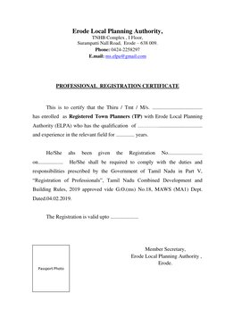DTCP Professional Registration Application | PDF | Government | Business