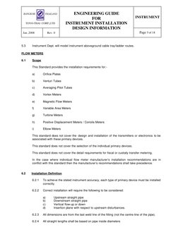 INSTRUMENT 
Jan ,2008 
Rev. 0 
 
ENGINEERING GUIDE 
FOR 
INSTRUMENT INSTALLATION 
DESIGN INFORMATION 
 
Page 5 of 18