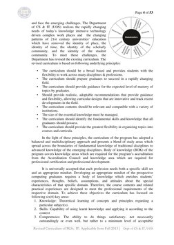 Page 4 of 53 
 
Revised Curriculum of M.Sc. IT: Applicable from Fall 2013 |    Dept of CS & IT, UOS 
 
and face the emerging
