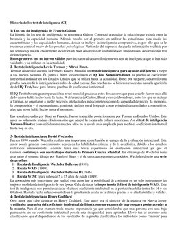 Historia de los test de inteligencia (CI) 
 
1- Los test de inteligencia de Francis Galton 
La historia de los test de inteli