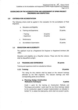 DPWH Project Engineer Accreditation Guidelines | PDF | Engineer ...