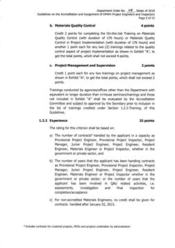DPWH Project Engineer Accreditation Guidelines | PDF | Engineer ...