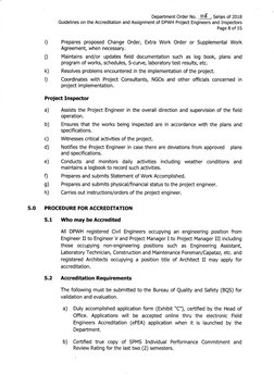 DPWH Project Engineer Accreditation Guidelines | PDF | Engineer ...