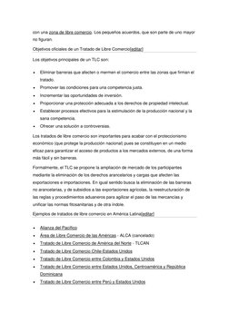 con una zona de libre comercio. (https://es.wikipedia.org/wiki/Zona_de_libre_comercio) Los pequeños acuerdos, que son parte d