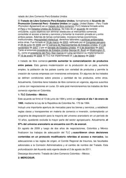 ratado de Libre Comercio Perú-Estados Unidos 
El Tratado de Libre Comercio Perú-Estados Unidos, formalmente el Acuerdo de 
Pr