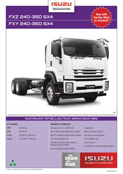 Isuzu FXZ 240-350 Truck Specifications | PDF | Truck | Seat Belt