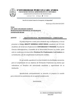 UNIVERSIDAD PERUANA LOS ANDES 
FACULTAD DE CIENCIAS ADMINISTRATIVAS Y CONTABLES 
COORDINACIÓN DE PRÁCTICAS PRE PROFESIONALES