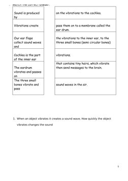 Grade 7 Sound Worksheet with Answers | PDF | Sound | Waves