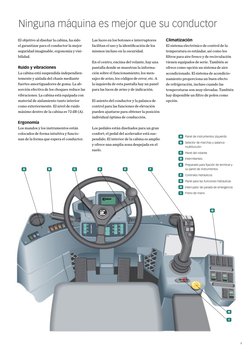 5
Ninguna máquina es mejor que su conductor
El objetivo al diseñar la cabina, ha sido 
el garantizar para el conductor la mej