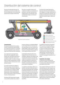 8
Distribución del sistema de control
Para que el reachstacker funcione a la 
perfección, se necesita una red de comu-
nicaci