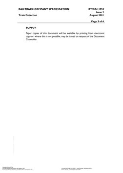 RAILTRACK COMPANY SPECIFICATION 
RT/E/S/11752 
 
Issue 2 
Train Detection 
August 2001 
 
 
 
Page 3 of 6 
 
SUPPLY 
Paper co