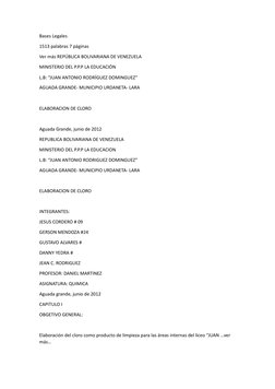 Bases Legales
1513 palabras 7 páginas
Ver más REPÚBLICA BOLIVARIANA DE VENEZUELA
MINISTERIO DEL P.P.P LA EDUCACIÓN
L.B: “JUAN