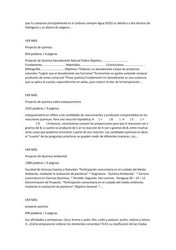 que lo compone principalmente es el carbono siempre Agua (H2O) es idéntico a dos átomos de
hidrógeno y un átomo de oxígeno….