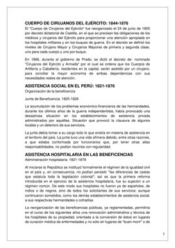 7 
CUERPO DE CIRUJANOS DEL EJÉRCITO: 1844-1876 
El "Cuerpo de Cirujanos del Ejército" fue reorganizado el 24 de junio de
