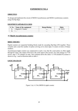 Mod-6 Synchronous Counter Design | PDF | Electronic Design | Digital ...