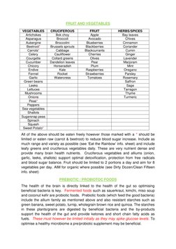 FRUIT AND VEGETABLES 
VEGETABLES 
CRUCIFEROUS 
FRUIT 
HERBS/SPICES 
Artichokes 
Bok choy 
Apple 
Bay leaves 
Asparagus 
Brocc