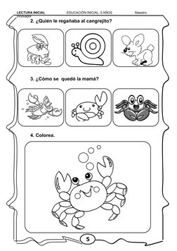 LECTURA INICIAL                      EDUCACIÓN INICIAL: 5 AÑOS                         Maestro 
Innovador
2. ¿Quién le regaña