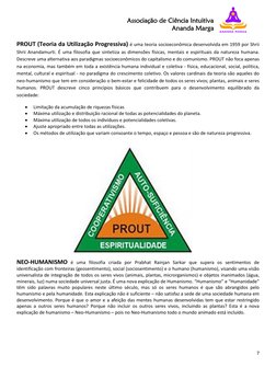 Associação de Ciência Intuitiva  
Ananda Marga 
 
7 
 
PROUT (Teoria da Utilização Progressiva) é uma teoria socioeconômica d