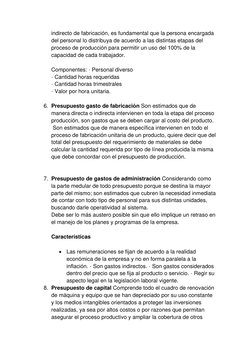 indirecto de fabricación, es fundamental que la persona encargada 
del personal lo distribuya de acuerdo a las distintas etap