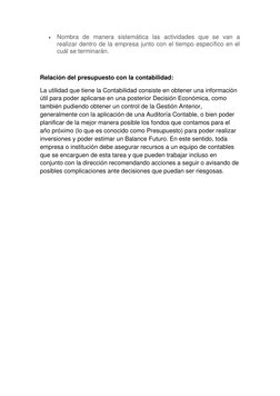  
Nombra de manera sistemática las actividades que se van a 
realizar dentro de la empresa junto con el tiempo específico en