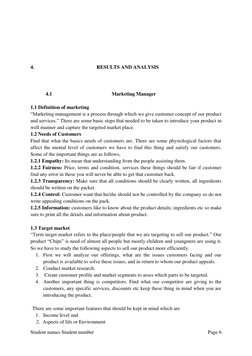 Student names Student number
Page 6
4. RESULTS AND ANALYSIS