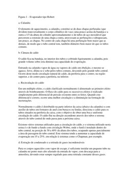 Figura 1 – Evaporador tipo Robert 
a. Calandra 
O elemento de aquecimento, a calandra, constitui-se de duas chapas perfuradas