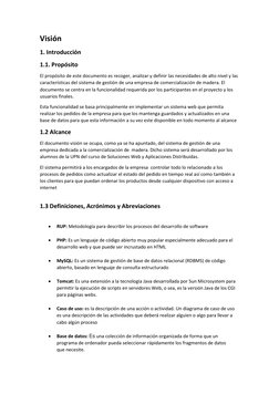 Visión 
1. Introducción 
1.1. Propósito 
El propósito de este documento es recoger, analizar y definir las necesidades de alt