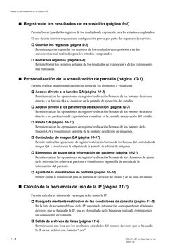 Manual de funcionamiento de la Consola CR 
1 - 4 
010-211-30  Fuji Photo Film Co., Ltd. 
 
2005. 10 
 Registro de los res