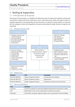 Quality Inspection Procedures Overview | PDF | Quality Management ...