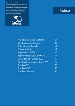 Kits para Bombas Injetoras     01
Bombas Alimentadoras       08
Solenóide de Parada        11
Filtro e Anti-filtro          1