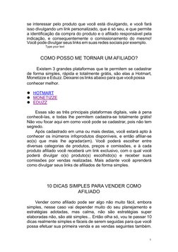 Dicas Práticas para Vender como Afiliado | PDF | Facebook | Marketing ...