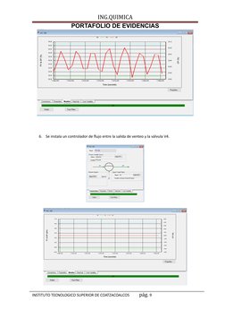 ING.QUIMICA
PORTAFOLIO DE EVIDENCIAS
6.
Se instala un controlador de flujo entre la salida de venteo y la válvula V4.
INSTITU