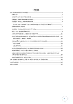 2 
INDICE. 
LAS SOCIEDADES IRREGULARES. ...................................................................................