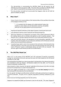 The Law and Practice of Arbitration
-
The  sub-committee  in  recommending  the  UNCITRAL  Model  Law  did  examine  the  UK