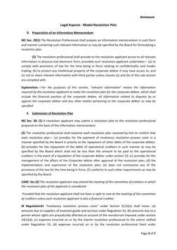 Draft Model Insolvency Resolution Plan | PDF | Security Interest ...