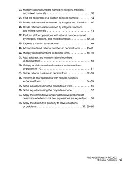 Pre-Algebra with Pizzazz Overview | PDF | Fraction (Mathematics ...