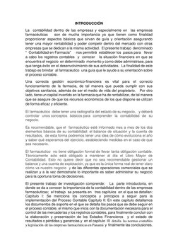 INTRODUCCIÓN 
La  contabilidad dentro de las empresas y especialmente en  las empresas 
farmacéuticas   son de mucha importan