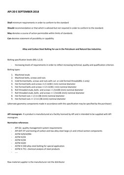 API 20E Bolting Standards Overview | PDF