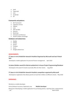 Bahrain CV for IT Job Applications | PDF | Bahrain | Leadership