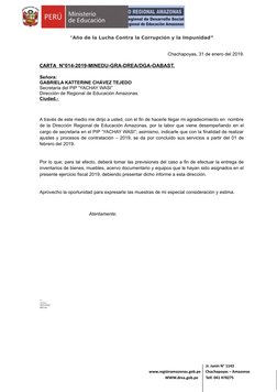 Jr. Junín N° 1143
www.regiónamazonas.gob.pe     Chachapoyas – Ama