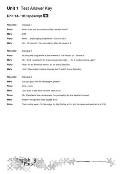 Unit 1 Test Answer Key | PDF | Leisure