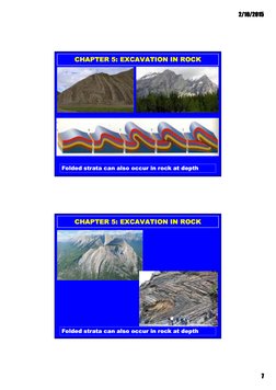 2/10/2015
2/10/2015
2/10/2015
2/10/2015
7777
CHAPTER 5: EXCAVATION IN ROCK
CHAPTER 5: EXCAVATION IN ROCK
Folded strata can al