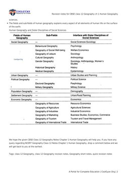 Revision notes for CBSE class 12 Geography (https://coolgyan.org/tag/class-12-geography/) ch 1 Human Geography
A Portal for C