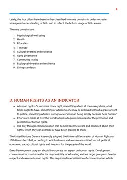 8 
 
Lately, the four pillars have been further classified into nine domains in order to create 
widespread understanding of