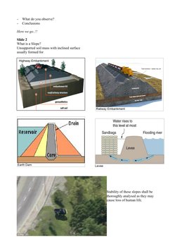 –
What do you observe?
–
Conclusions
Here we go..!!
Slide 2
What is a Slope?
Unsupported soil mass with inclined surface
usua