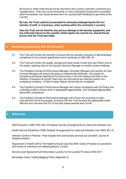 Hospital Linen and Laundry Management Policy | PDF | Hygiene ...