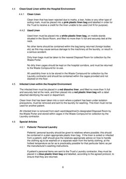 Hospital Linen and Laundry Management Policy | PDF | Hygiene ...