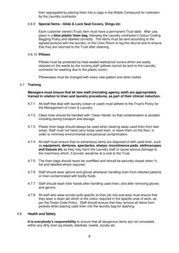 Hospital Linen and Laundry Management Policy | PDF | Hygiene ...