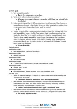 Bloomberg Finance Fundamentals Answers | PDF | Yield Curve | Government ...